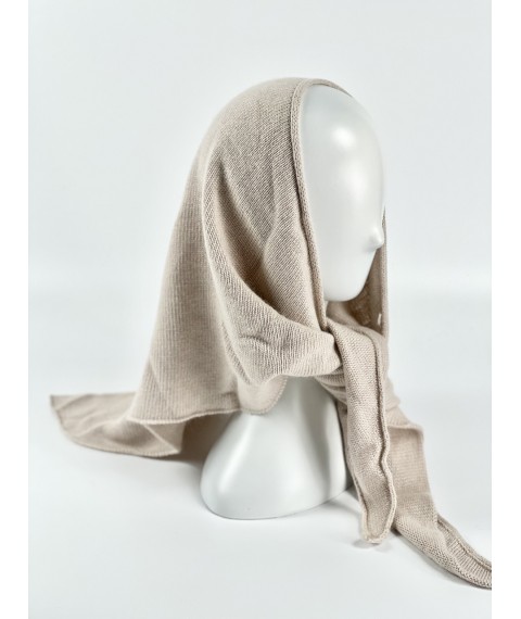 Women's downy kerchief made of angora beige muscat BKx24
