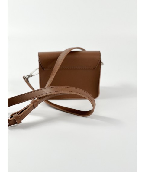 Braune kleine Damentasche aus Kunstleder FUx9