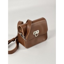 Brown small bag for women made of eco-leather FUx9