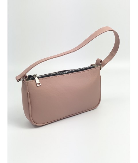 Powder baguette for women made of eco-leather with a short strap BG1x12