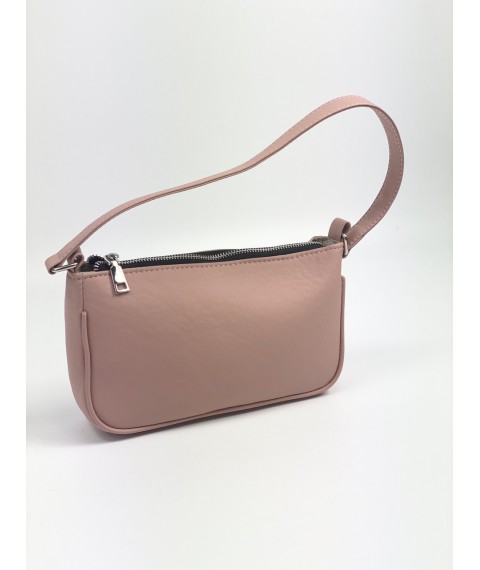Powder baguette for women made of eco-leather with a short strap BG1x12