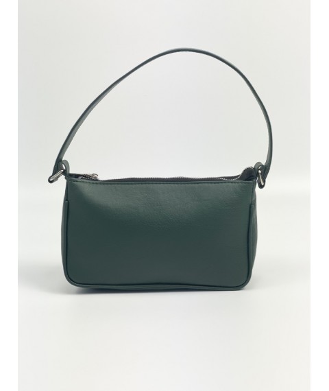 Зеленая женская сумка-багет из экокожи BG1x9