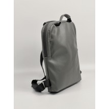 Рюкзак женский прямоугольный женский темно-серый из экокожи M83x10