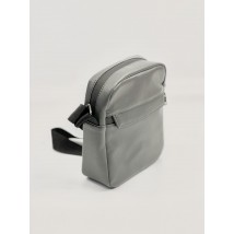 Women's gray crossbody bag made of eco-leather MMx6