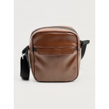 Women's brown cross-body bag made of eco-leather MMx4