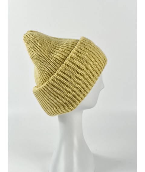 Hat women's winter wool mixture light yellow SNx20