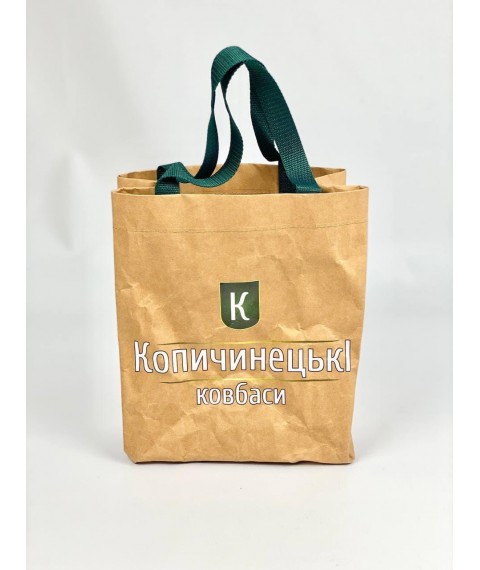 Promotional bag with your company logo made of kraft paper brown