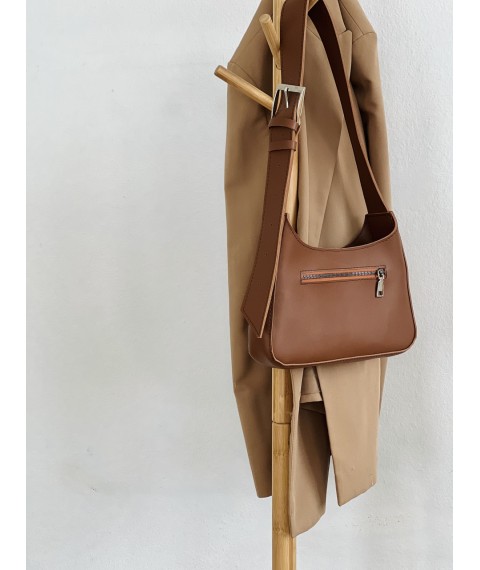 Kleine braune Damentasche aus Kunstleder SM8x8