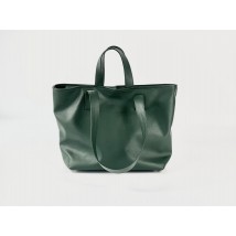 Большая женская сумка-тоут из экокожи зеленая SD51x3