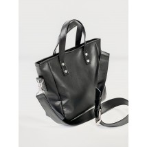 Black women's everyday bag made of eco-leather SD20x1
