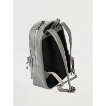 Backpack women's urban gray graphite large eco-leather