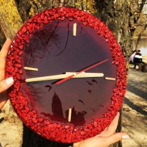 Wall Clock with epoxy resin. resin art