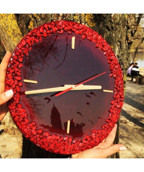Настінний Годинник з епоксидною смолою. resin art