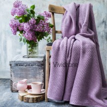 Plaid knitted SOTY 160x210 lilac