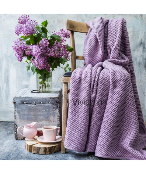 Plaid knitted SOTY 160x210 lilac