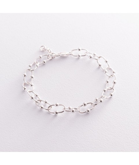 Silver bracelet "Fantasy" 141547 Onyx 21