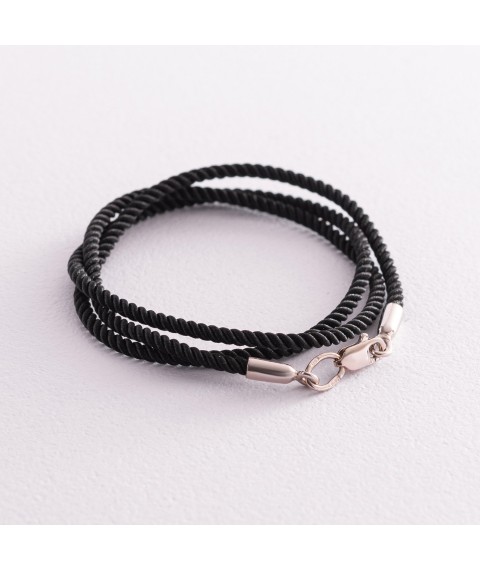 Silk black lace with smooth gold clasp col02077 Onix 45