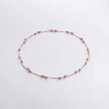 Колье "Шарики" в красном золоте кол02580 Онікс  90