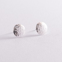 Срібні сережки - пусети "Теона" (1.2 см) 123185 Онікс