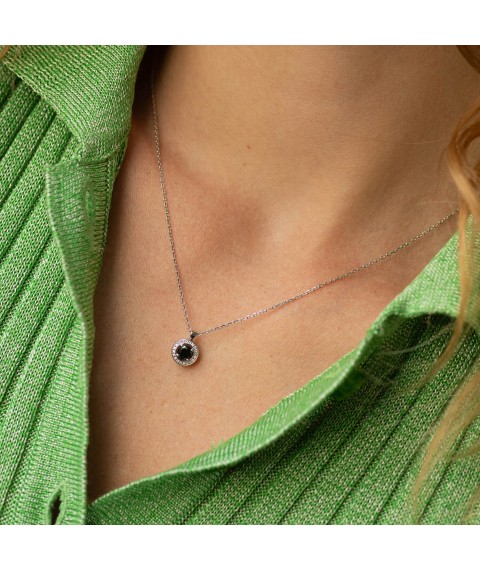 Necklace with diamonds (white gold) 736141122 Onyx 45