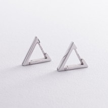 Серебряные серьги "Треугольники" 902-01273 Онікс