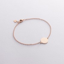 Bracelet "Coin" in yellow gold (engraving possible) b04916 Onyx 19