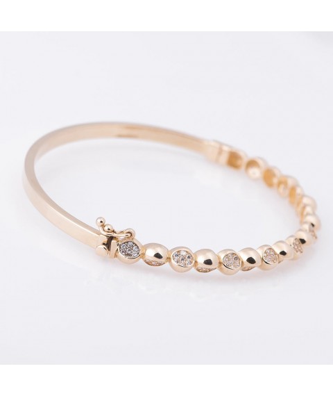Gold bracelet with balls (cubic zirconia) b02782 Onyx
