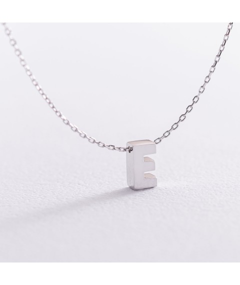 Gold necklace with the letter "E" coll01254E Onix 45