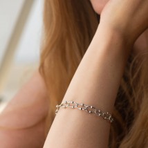 Silver bracelet "Fantasy" 141547 Onyx 16
