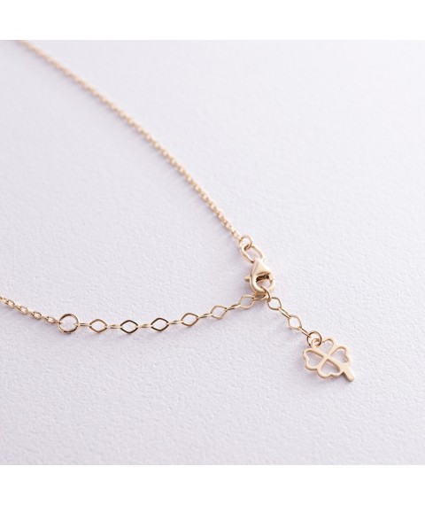 Necklace "Clover" in yellow gold (mother of pearl) count02381 Onix 50