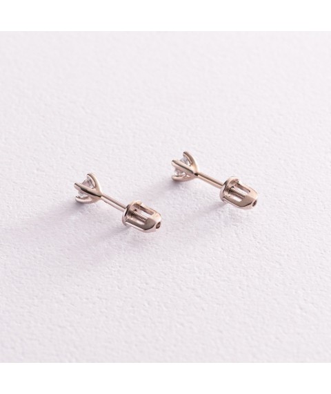 Earrings - studs in white gold (cubic zirconia) s07676 Onyx