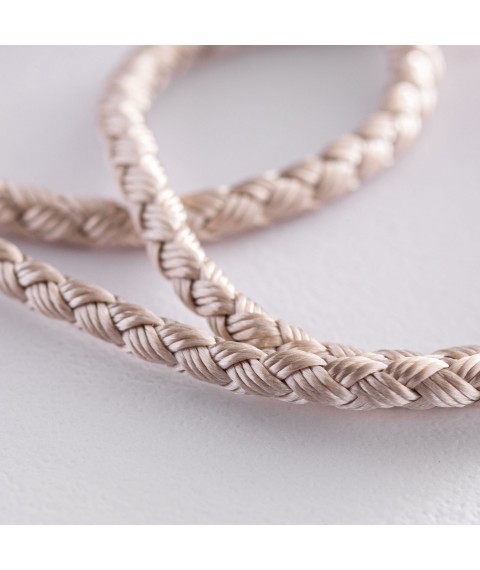 Silk cord with silver clasp 18715 Onix 50