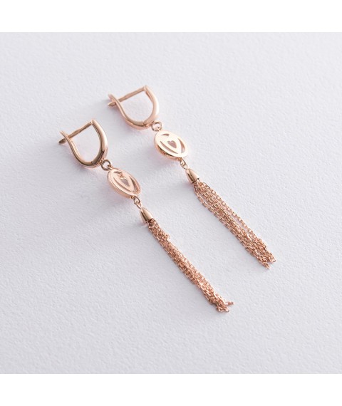 Gold earrings "Absolute love" s06871 Onyx