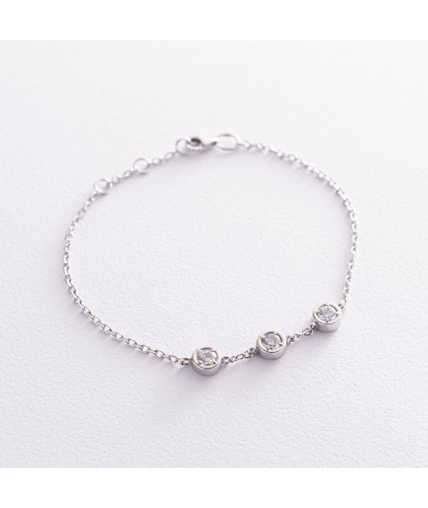 Silver bracelet with cubic zirconia 141525 Onyx 19