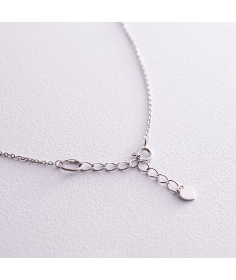 Silver necklace - tie "Coins" 908-01233 Onyx