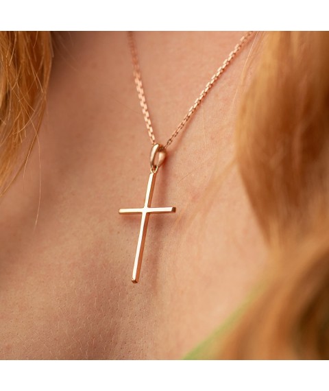 Golden cross without crucifix p03122 Onyx