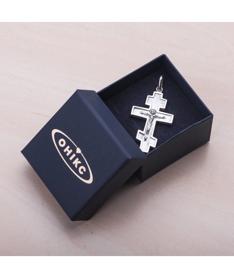 Silver Orthodox cross with mother of pearl 131090 Onyx