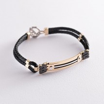 Rubber bracelet (onyx, ceramics) b03978 Onix 23