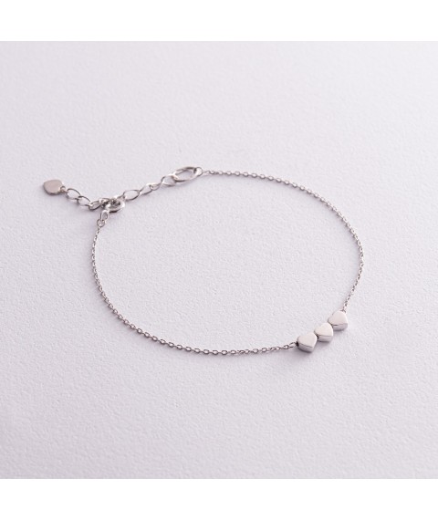 Silver bracelet "Hearts" 905-00885 Onix 17