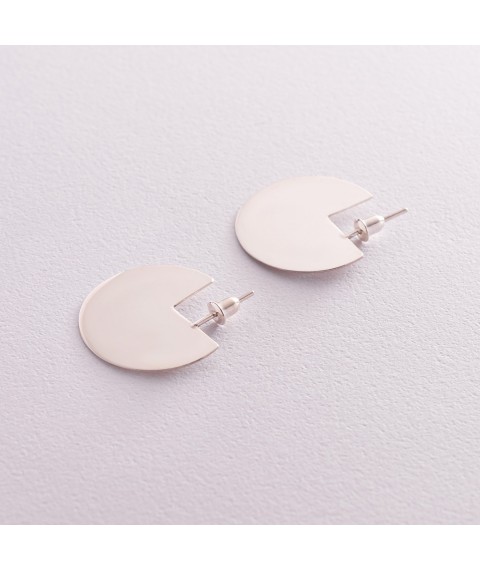 Silver earrings - studs "Laura" 123125 Onyx