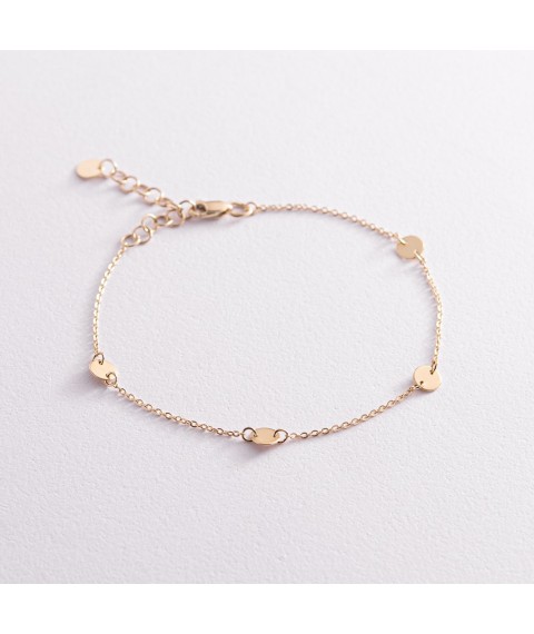 Bracelet with coins in yellow gold 820155M Onix 19