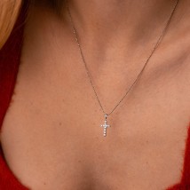 Cross with diamonds (white gold) pb0335gm Onyx