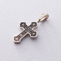 Gold cross with crucifix (blackening) p03205 Onyx