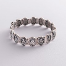 Православный серебряный браслет "Святые жёны" 141520 Онікс