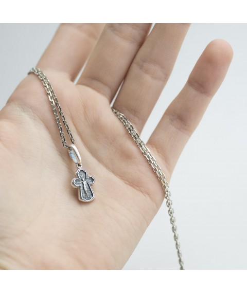 Silberkreuz mit Kruzifix (Schw?rzung) 13661 Onyx