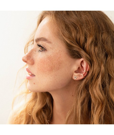 Earring - cuff in yellow gold s07475 Onyx