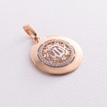 Gold pendant with cubic zirconia p03221 Onyx