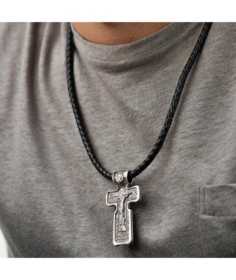 Silver cross with crucifix (blackening) 132695 Onyx