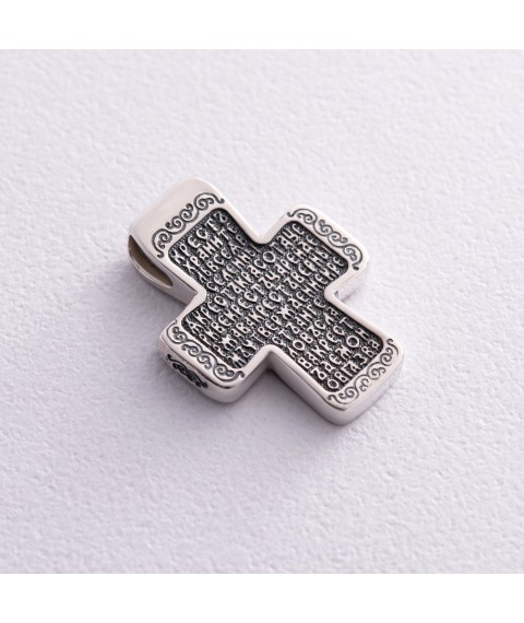 Calvary cross in silver (gilding, blackening) 13327 Onyx