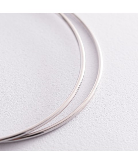 Сережки - кільця в сріблі (7.7 см) 122936 Онікс